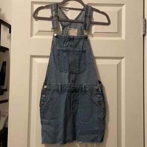 ASOS denim skirt overalls